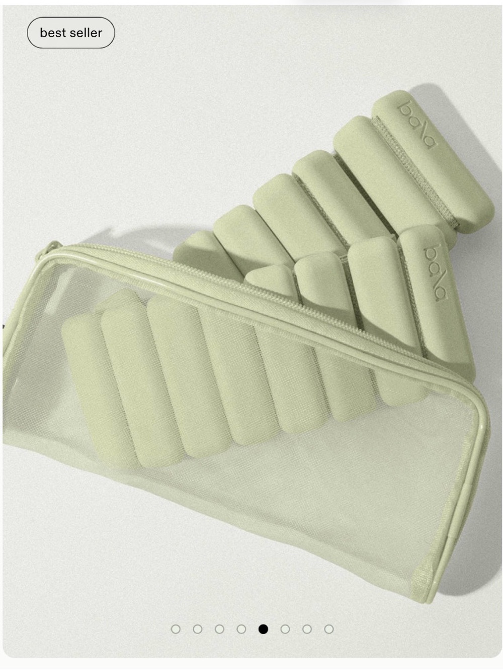 Bala Mint 1 lb. Ankle/Wrist Weights with Carrying Pouch